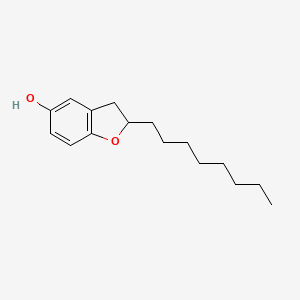 molecular formula C16H24O2 B12878997 2-Octyl-2,3-dihydro-1-benzofuran-5-OL CAS No. 172083-58-8