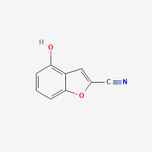 molecular formula C9H5NO2 B12879047 4-Hydroxybenzofuran-2-carbonitrile CAS No. 53020-40-9