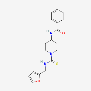 molecular formula C18H21N3O2S B12879049 N-[1-(furan-2-ylmethylcarbamothioyl)piperidin-4-yl]benzamide CAS No. 606112-39-4