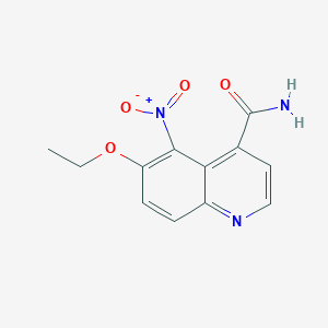 molecular formula C12H11N3O4 B12879117 6-Ethoxy-5-nitroquinoline-4-carboxamide CAS No. 89267-27-6
