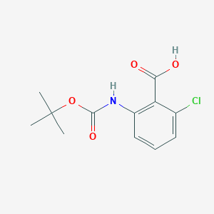 molecular formula C12H14ClNO4 B1287913 2-((Tert-butoxycarbonyl)amino)-6-chlorobenzoic acid CAS No. 616224-61-4