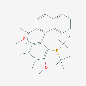 molecular formula C31H43O2P B12879162 Di-tert-butyl(2-(2-isopropylnaphthalen-1-yl)-3,6-dimethoxy-4,5-dimethylphenyl)phosphine 
