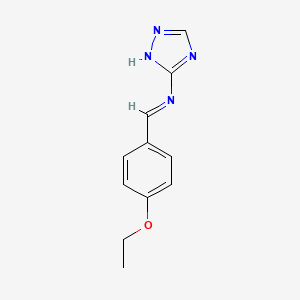 molecular formula C11H12N4O B12879271 N-(4-Ethoxybenzylidene)-1H-1,2,4-triazol-5-amine 