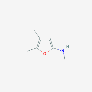 molecular formula C7H11NO B12879293 N,4,5-Trimethylfuran-2-amine 