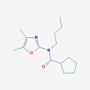 molecular formula C15H24N2O2 B12879299 N-Butyl-N-(4,5-dimethyl-1,3-oxazol-2-yl)cyclopentanecarboxamide CAS No. 57068-48-1