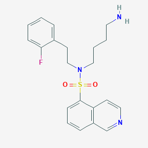 molecular formula C21H24FN3O2S B12879329 N-(4-Aminobutyl)-N-[2-(2-fluorophenyl)ethyl]isoquinoline-5-sulfonamide CAS No. 651307-43-6