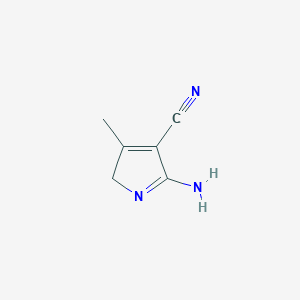 molecular formula C6H7N3 B12879429 5-amino-3-methyl-2H-pyrrole-4-carbonitrile 