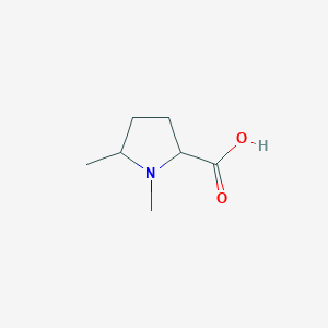 molecular formula C7H13NO2 B12879433 1,5-Dimethylpyrrolidine-2-carboxylic acid 