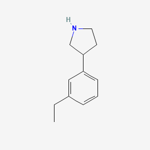 molecular formula C12H17N B12879451 3-(3-Ethylphenyl)pyrrolidine 