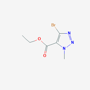 molecular formula C6H8BrN3O2 B12879454 Ethyl 4-bromo-1-methyl-1H-1,2,3-triazole-5-carboxylate 