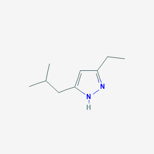 molecular formula C9H16N2 B12879476 3-Ethyl-5-isobutyl-1H-pyrazole 