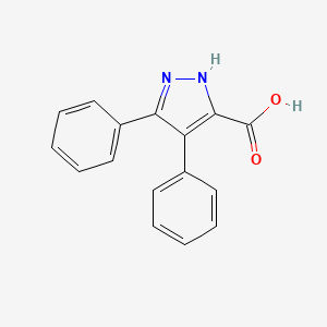 molecular formula C16H12N2O2 B12879489 3,4-Diphenyl-1H-pyrazole-5-carboxylic acid CAS No. 32258-63-2