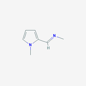 molecular formula C7H10N2 B12879502 N-((1-Methyl-1H-pyrrol-2-yl)methylene)methanamine 