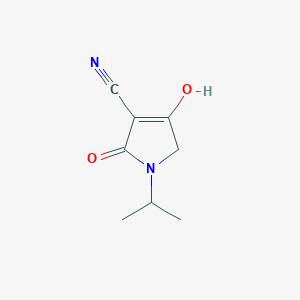 molecular formula C8H10N2O2 B12879530 4-hydroxy-1-isopropyl-2-oxo-2,5-dihydro-1H-pyrrole-3-carbonitrile 