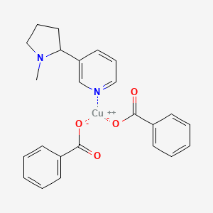 molecular formula C24H24CuN2O4 B12879599 Copper bis(benzoato-o)[3-(1-methyl-2-pyrrolidinyl)pyridine-N1]-(S)- 