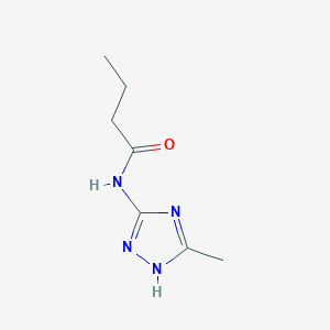 molecular formula C7H12N4O B12879613 N-(5-Methyl-1H-1,2,4-triazol-3-yl)butanamide CAS No. 62400-13-9