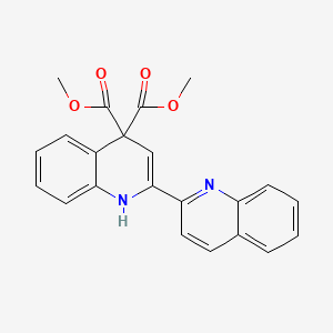 molecular formula C22H18N2O4 B12879643 Dimethyl [2,2'-biquinoline]-4,4(1H)-dicarboxylate 