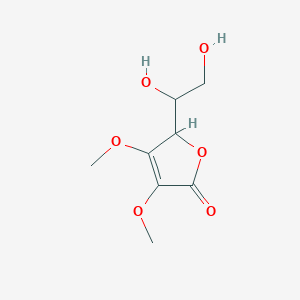 molecular formula C8H12O6 B12879673 2-(1,2-dihydroxyethyl)-3,4-dimethoxy-2H-furan-5-one CAS No. 40613-68-1