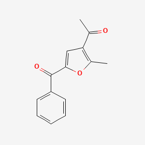 molecular formula C14H12O3 B12879786 1-(5-Benzoyl-2-methylfuran-3-YL)ethanone CAS No. 61667-75-2
