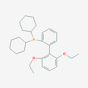 molecular formula C28H39O2P B12879837 Dicyclohexyl(2',6'-diethoxy-[1,1'-biphenyl]-2-yl)phosphine 
