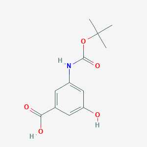molecular formula C12H15NO5 B1287988 3-(N-Boc-amino)-5-hydroxybenzoic Acid CAS No. 232595-59-4
