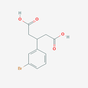 molecular formula C11H11BrO4 B1287990 3-(3-Bromophenyl)pentanedioic acid 