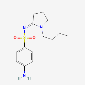 molecular formula C14H21N3O2S B12879902 4-amino-N-(1-butylpyrrolidin-2-ylidene)benzenesulfonamide 