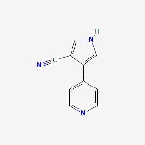 molecular formula C10H7N3 B12879904 4-(Pyridin-4-yl)-1H-pyrrole-3-carbonitrile CAS No. 87388-67-8