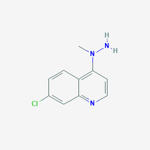 molecular formula C10H10ClN3 B12879917 7-Chloro-4-(1-methylhydrazinyl)quinoline CAS No. 51708-15-7