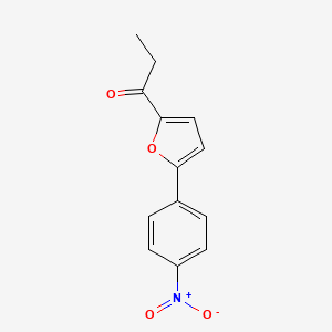 molecular formula C13H11NO4 B12879922 1-Propanone, 1-[5-(4-nitrophenyl)-2-furanyl]- CAS No. 56297-34-8