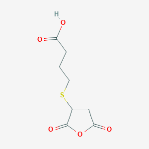 molecular formula C8H10O5S B12879938 4-[(2,5-Dioxooxolan-3-yl)sulfanyl]butanoic acid CAS No. 185422-75-7