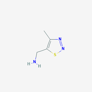 molecular formula C4H7N3S B1287995 (4-Methyl-1,2,3-thiadiazol-5-yl)methanamine CAS No. 790641-72-4