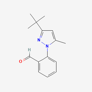 molecular formula C15H18N2O B12879953 2-(3-tert-Butyl-5-methyl-1H-pyrazol-1-yl)benzaldehyde CAS No. 832141-89-6