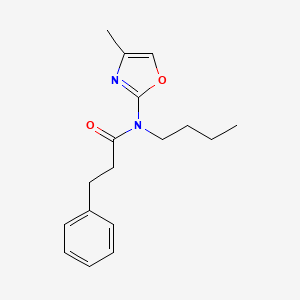 molecular formula C17H22N2O2 B12879961 N-Butyl-N-(4-methyl-1,3-oxazol-2-yl)-3-phenylpropanamide CAS No. 57067-83-1