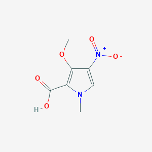 molecular formula C7H8N2O5 B12879971 3-Methoxy-1-methyl-4-nitro-1h-pyrrole-2-carboxylic acid 