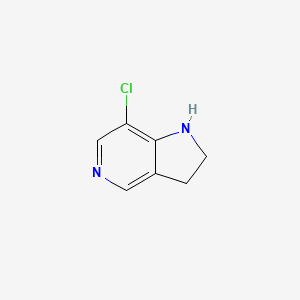 molecular formula C7H7ClN2 B12879977 7-Chloro-2,3-dihydro-1H-pyrrolo[3,2-c]pyridine 