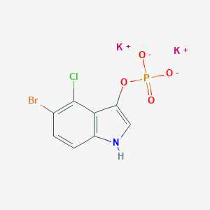 molecular formula C8H4BrClK2NO4P B012880 5-溴-4-氯-1H-吲哚-3-基磷酸钾 CAS No. 102185-49-9