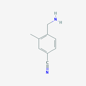 molecular formula C9H10N2 B1288000 4-Cyano-2-methylbenzylamine 