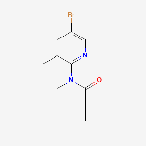 molecular formula C12H17BrN2O B1288002 N-(5-bromo-3-methylpyridin-2-yl)-N,2,2-trimethylpropanamide CAS No. 245765-92-8
