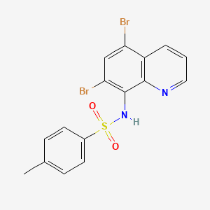 molecular formula C16H12Br2N2O2S B12880092 N-(5,7-dibromoquinolin-8-yl)-4-methylbenzenesulfonamide CAS No. 21868-75-7
