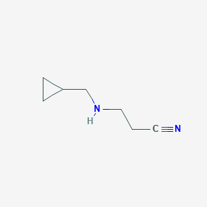 molecular formula C7H12N2 B1288021 3-[(Cyclopropylmethyl)amino]propanenitrile CAS No. 532407-01-5