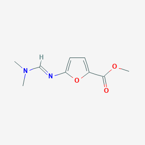 molecular formula C9H12N2O3 B12880365 Methyl 5-(((dimethylamino)methylene)amino)furan-2-carboxylate 