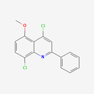 molecular formula C16H11Cl2NO B12880409 4,8-Dichloro-5-methoxy-2-phenylquinoline CAS No. 1189106-76-0