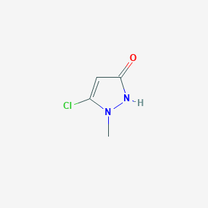 molecular formula C4H5ClN2O B12880434 5-Chloro-1-methyl-1H-pyrazol-3(2H)-one 