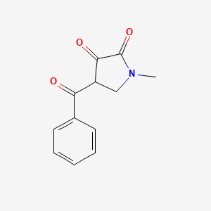 molecular formula C12H11NO3 B12880460 4-Benzoyl-1-methylpyrrolidine-2,3-dione CAS No. 7460-34-6