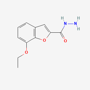 molecular formula C11H12N2O3 B12880482 7-Ethoxybenzofuran-2-carbohydrazide 