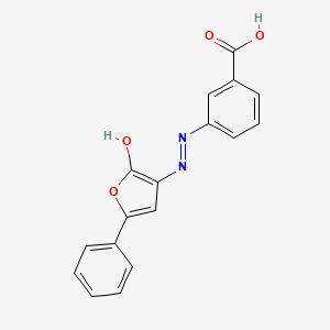 molecular formula C17H12N2O4 B12880533 3-(2-(2-Oxo-5-phenylfuran-3(2H)-ylidene)hydrazinyl)benzoic acid CAS No. 62160-60-5
