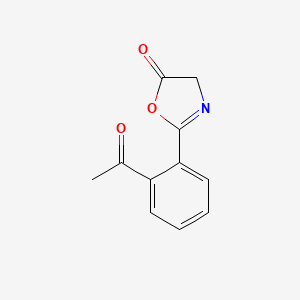 molecular formula C11H9NO3 B12880564 2-(2-Acetylphenyl)-1,3-oxazol-5(4H)-one CAS No. 62100-36-1