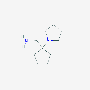 molecular formula C10H20N2 B1288058 1-[1-(1-Pyrrolidinyl)cyclopentyl]methanamine CAS No. 917747-55-8