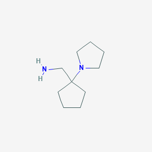 molecular formula C10H20N2 B1288058 (1-(吡咯啉-1-基)环戊基)甲胺 CAS No. 917747-55-8